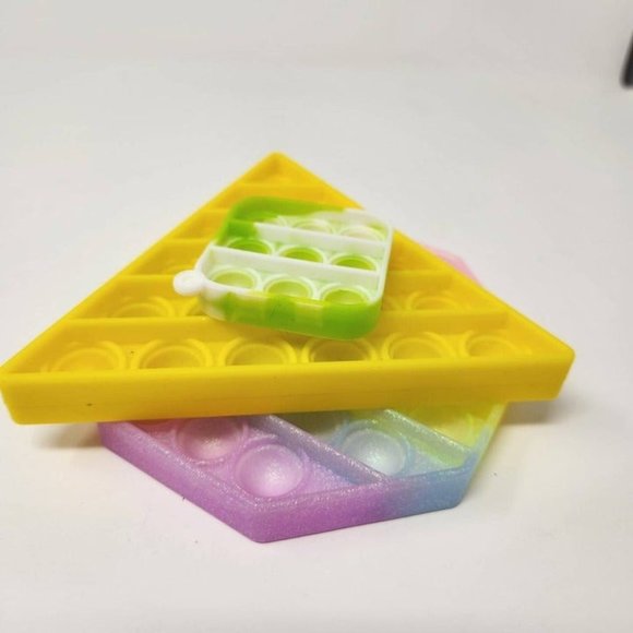 Push Pop Bubble Fidget Toy Silicone Squeeze Fidget Sensory Toys (3 Pack) - Picture 6 of 7